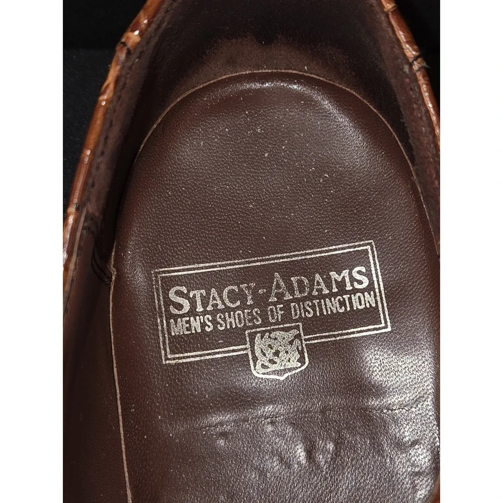 Stacy Adam's‎ Madison Croc Lace Up Embossed Shoes Men's Size 10.5D